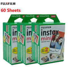Оригинальная 60 листов Fujifilm Instax Mini пленка мгновенная фотобумага для Fuji Instax Mini 9 8 25 90 7S мгновенная камера белая пленка 2024 - купить недорого