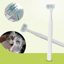Cepillo de dientes Gato de doble cabezal para perros y gatos, limpiador de dientes, ambientador para el cuidado bucal 2024 - compra barato