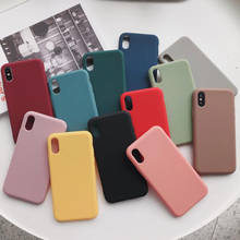 Карамельный цвет чехол для телефона для iPhone 11 Pro Max XR XS Max X Простой силиконовый чехол для iPhone 6 6S 7 8 Plus Мягкий ТПУ чехол 2024 - купить недорого