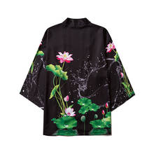 2020 Women Harajuku Japanese Fashion Kimono Floral Print Cardigan Shirt Blouse Haori Obi Asian Clothes Samurai 2024 - buy cheap