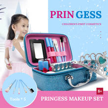 Kit de maquillaje para niñas, juguetes de princesa Frozen, juguete para juego de imitación, conjunto de maquillaje de juguete, regalo 2024 - compra barato