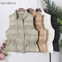 Sanishroly 2020 New Autumn Winter Women Light Duck Down Vest Drawstring Sleeveless Waistcoat Female Short Jacket Plus Size SE957 2024 - buy cheap