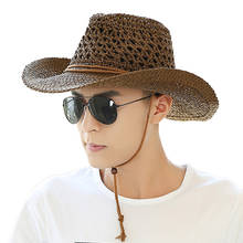 Панама, летняя шляпа от солнца для женщин и мужчин, Пляжная соломенная шляпа для мужчин с УФ-защитой, Женская Ковбойская шляпа 2020 Maershei 2024 - купить недорого