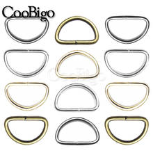 Metal Adjustable Buckle D Rings Semicircle Clasp Webbing Belt Handbag Purse Strap Pet Collar Leather DIY Accessories 25mm 50Pcs 2024 - buy cheap