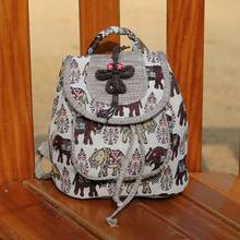 New national string appliques women shopping backpacks!Nice Animal embossing lady small hasp backrack versatile canvas backruck 2024 - buy cheap
