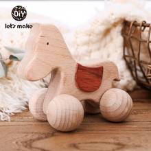 Let's Make Baby Toys Beech Wooden Blocks 1pc Dog Horse Shape Wood Car Cartoon Educational Montessori Toys For Infant Baby Goods 2024 - buy cheap