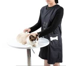 Pet Shop Clothes Beautician Overall Anti-stick Hair Grooming Apron Waterproof Cat Dog Bathing Suit Sleeveless with Pockets 2024 - buy cheap