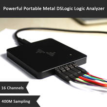 Analisador de lógica dslogic do metal portátil de tzt 16 canais 100mhz analisador de lógica de depuração usb-baseado 2024 - compre barato