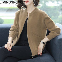 Solid Soft Wool Cardigan Warm Coat Female Zipper Sweater Jacket Teens Crop Tops Long Sleeve Elegant Outerwear Spring Fall Red 2024 - buy cheap