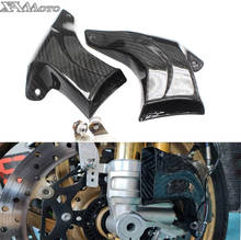 Воздухозаборная труба тормоза, обтекатель, крышка, радиатор для кулера тормозного канала для Triumph Daytona 675R 2011-2016, углеродное волокно 2024 - купить недорого