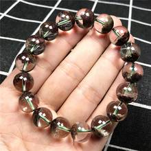 12mm Top Natural Red Green Phantom Quartz Bracelet For Woman Man Round Beads Stretch Garden Clear Crystal Fashion Jewelry AAAAA 2024 - buy cheap