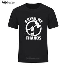 NEW Funny T-Shirt men Bring me Thanos printed T shirt men cotton Short Sleeve Tops Loose hipster Tee camisetas 2024 - buy cheap
