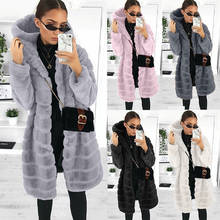 BE HYGGE 2021 Loose Autumn And Winter Fashion New Korean Version Of Wild Plush Thick Hooded Ladies Imitation Mink Fur Coat 2024 - buy cheap