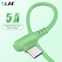 Olaf-cabo usb tipo c líquido, 5a, cabo de carregamento rápido para telefone celular, para samsung galaxy, s9, huawei, xiaomi 2024 - compre barato