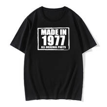 Funny Father's Day Present Made In 1977 Limited Edition Birthday Gift Humour T Shirt For Men Daddy Father Husband Cotton T-Shirt 2024 - buy cheap