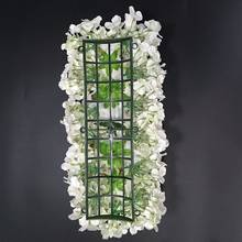 Tapete de flores para Patio, planta de Seto, césped, soporte de Panel de plástico, pared de flores artificiales para fondo de boda DIY 2024 - compra barato