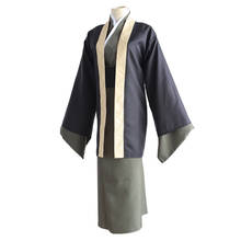 Brdwn bungo cães vadios unises yukichi fukuzawa cosplay traje quimono terno (haori + kimono + cinto) 2024 - compre barato