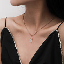 Meetvii Fashion Crystal CZ Lock Pendant Necklace Women Kolye Fashion Jewelry Gold Silver Color Ketting Boho Necklaces Collares 2024 - buy cheap