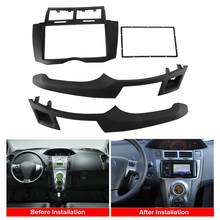 Rádio do carro Fascia Kit Trim, 2 Din Traço Painel Quadro DVD Instalar Kit para Toyota Yaris Vitz Platz 2005 2006 2007 2008-2011 2024 - compre barato