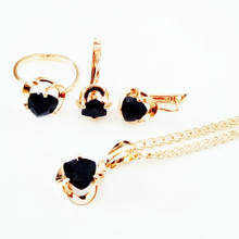 Bohemia Jewelry Sets Rose 585 Gold Color CC Jewelry  New Fashion Women Jewelry Sets 2024 - buy cheap