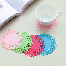 1PCS Openwork silicone flower shape Non-slip Anti-scalding Insulated tea coaster Table mat Kitchen supplies Coaster Bowl mat 2024 - buy cheap