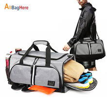 Bolso de lona para hombre y mujer, bolsa de viaje para gimnasio, Fitness, entrenamiento de Yoga, bolsa de equipaje seca y húmeda, bolso de hombro impermeable con bolsillo para zapatos 2024 - compra barato