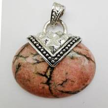 Rhodonite Stone Bead Pendant Jewelry For Woman Gift S619 2024 - buy cheap