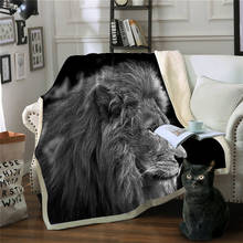 Black Animals Series Lion Male Apartment Bed Blanket Microfiber Fleece Bedspread Sherpa Blankets Soft Plush Home Throw Blanket 2024 - buy cheap