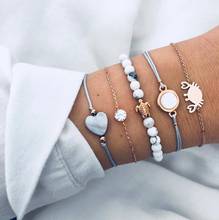 Pulseiras e braceletes para mulheres da cor dourada de caranguejo e tartaruga, em cristal boêmio, joias para mulheres, pedra branca 2024 - compre barato