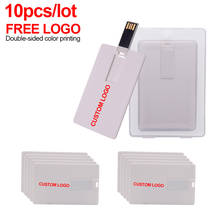 10pcs/lot Creative Pen Drive 2.0 4GB 8GB 16GB 32GB 64GB Business Bank Card Model Memory Stick Super Slim Credit Card Flash Drive 2024 - buy cheap
