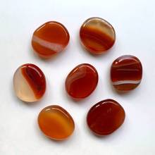 Red Agate Natural Carnelian Stone Crystal Palm Reiki Healing Palmstones Polished Palm Stone Chakra Set 7pcs 2024 - buy cheap