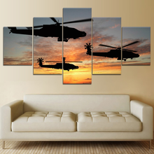 Arte em tela para parede 5 peças helicóptero posteres imagens decorativas moderna para casa sala de estar pinturas decorativas a parede 2024 - compre barato