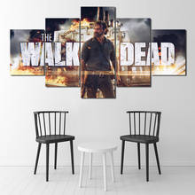 5 parte Da Lona Pintura The Walking Dead Poster do Filme HD Pictures Wall Art Pinturas Decorativas para Sala de estar Decoração Da Parede 2024 - compre barato