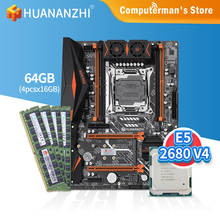 HUANANZHI X99 AD4 X99 Motherboard combo kit set CPU Intel XEON E5 2680 V4 Memory 4*16G DDR4 RECC 2133 memory M.2 NVME USB3.0 ATX 2024 - buy cheap