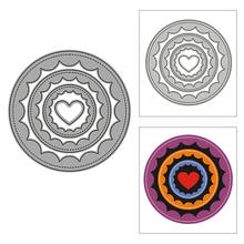 New Inverted Scalloped Circle Heart 2020 Metal Cutting Dies for DIY Scrapbooking and Card Making Decor Embossing Craft No Stamps 2024 - buy cheap