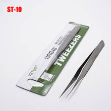 NEW 1pc Precision Stainless Steel Tweezers Diy Vetus Switzerland Tweezers Repair Tools ST-10 2024 - compra barato