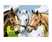 Kits de gancho de tapete de crochê, 61x87cm-(cavalo animal), trava, hobby, artesanato, bordado, pintura de pendurar 2024 - compre barato