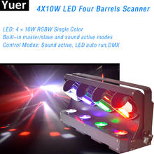 4X10W RGBW 4IN1 LED Four Barrels Scanner Professional Moving Head Light For DJ Disco Wedding Stage Lighting Effect Barrels Light 2024 - buy cheap