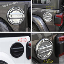 Lapetus-Tapa de depósito de combustible para coche, accesorios de Exterior, ABS embellecedor cromado brillante, apto para Jeep Wrangler JL 2018 - 2020 2024 - compra barato