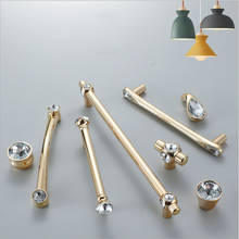 Cabinet Knobs Golden Crystal Knobs Handles Kitchen Cabinet Handles  Luxury Diamond Crystal Handles  Zinc Alloy Dresser Drawer 2024 - buy cheap
