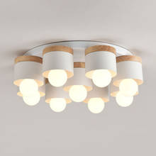 Design simples led luzes de teto para jantar cozinha de madeira lampadario vintage metal lâmpada pendurada restaurante luminaria 2024 - compre barato