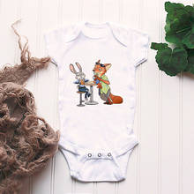 Judy the Rabbit Baby Romper Fox Nick Cartoon Print Disney Anime Zootopia Graphic Newborn Bodysuit Toddler Girl Boy Jumpsuit 2024 - buy cheap