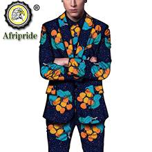 Ropa africana para hombres, abrigos estampados, chaleco y pantalones Ankara, conjunto de 3 piezas, trajes Dashiki, chaqueta ajustada, traje Bazin Riche S2016057 2024 - compra barato