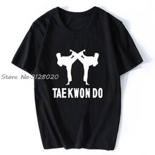 Camiseta de Taekwondo para hombre, camisa informal de algodón con cuello redondo, manga corta, ropa de calle, novedad 2024 - compra barato