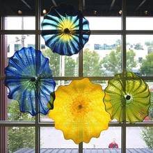 Цветы из муранского стекла итальянского дизайна для дома, турецкий цветок, настенное искусство, цветные стеклянные тарелки из муранского стекла, настенные светильники 2024 - купить недорого