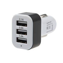 Автомобильное зарядное устройство 3 порта USB зарядное устройство адаптер универсальный программатор, 12 В, 24 В до 5 В, быстрое зарядное устройство для xiao Mi мобильный телефон в наличии 2024 - купить недорого