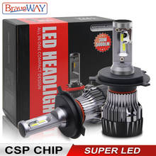 BraveWay-bombilla LED de 12V para coche, Bombilla H4, H7, H8, H11, HB3, HB4, 9005, 9006, 9012, bombillas para faro H4, nebbia, tetris 2024 - compra barato