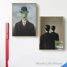 Rene Magritte Canvas Painting Surrealism Artwork the son of man Posters and Print Wall Art Picture for Home Cuadros Decor 2024 - buy cheap