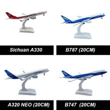 20CM Diecast 1:300 Scale Air Bus A350 XWB A320 with Landing Gears B747 B777 B787 Saudi KLM Airline Airplane Plane Aircraft Model 2024 - buy cheap