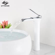 Basin Faucets Modern White Bathroom Faucet Waterfall Faucets Single Hole Cold and Hot Water Mixer Tap Basin Faucet Mixer Taps 2024 - buy cheap